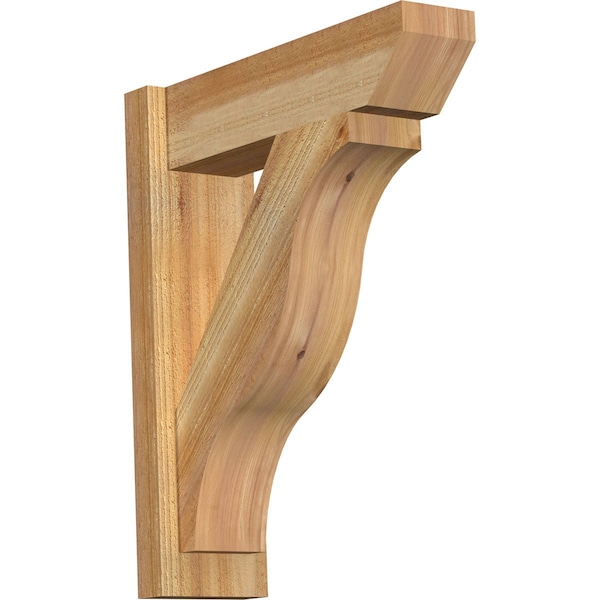 Ekena Millwork Funston Slat Rough Sawn Outlooker, Western Red Cedar, 6"W x 20"D x 24"H OUT06X20X24FST06RWR - main